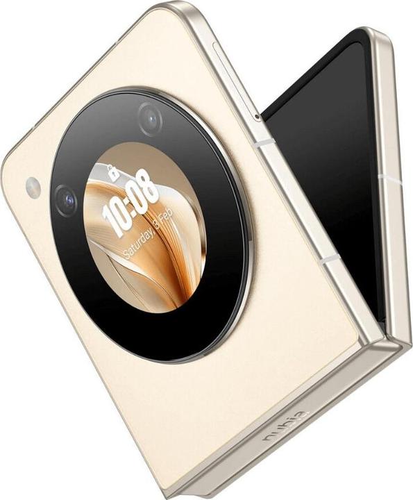 Actual product image ZTE NUBIA FLIP 5G DS 8+256 ITA SUNSHINE GOLDEN (256 GB, Golden, 6.90", Dual SIM, 5G)