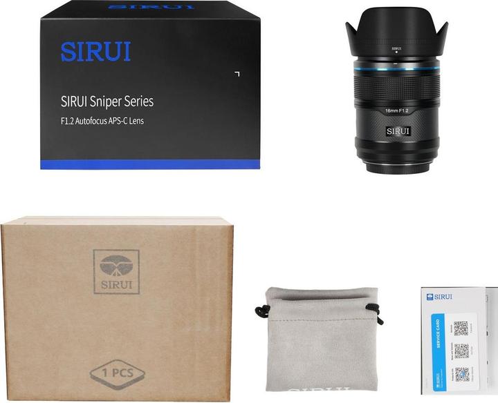 Actual product image Sirui Sniper 16AS12Z-B 16mm F1.2 APS-C/S35 Auto-Focus Lens(Z Mount, Black, Carbon Fibre) (Nikon Z, APS-C / DX)