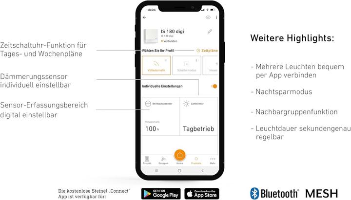 Actual product image Steinel Motion detector IS 180 DIGI HD WS 180' white Bluetooth (9 m)