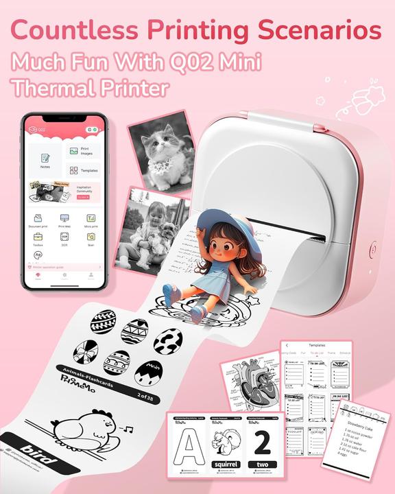 Image du produit Phomemo Q02 PNK (203 dpi)