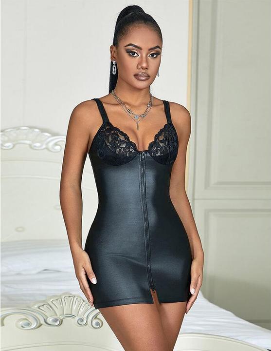 Produktbild Subblime - 957575 LEDERKLEID MIT REISSVERSCHLUSS SCHWARZ L/XL (XL)