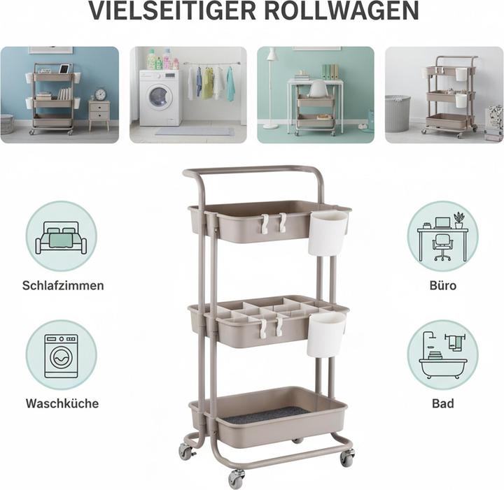 Produktbild Relaxdays Rollwagen