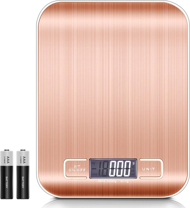 Actual product image Intirilife Digital Kitchen Scale in ROSÉ GOLD