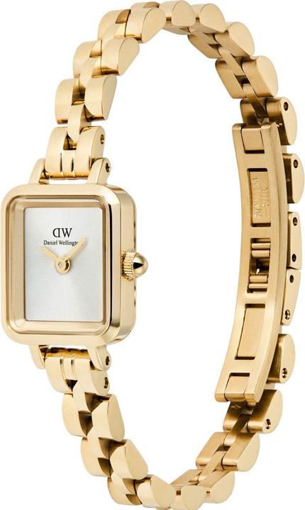 Actual product image Daniel Wellington - Quadro Mini 15.4x18.2 Arch 3-Link White Sunray Gold DW00100850 (Analogue wristwatch)