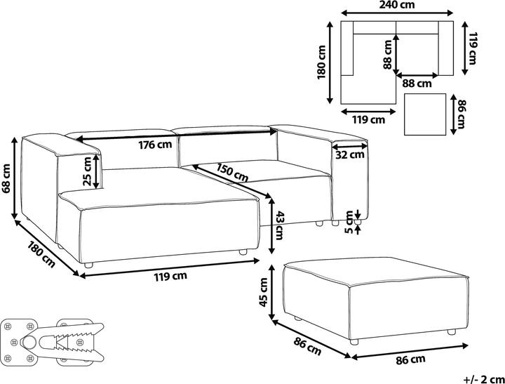 Immagine prodotto Beliani Ardal (Divano modulare)