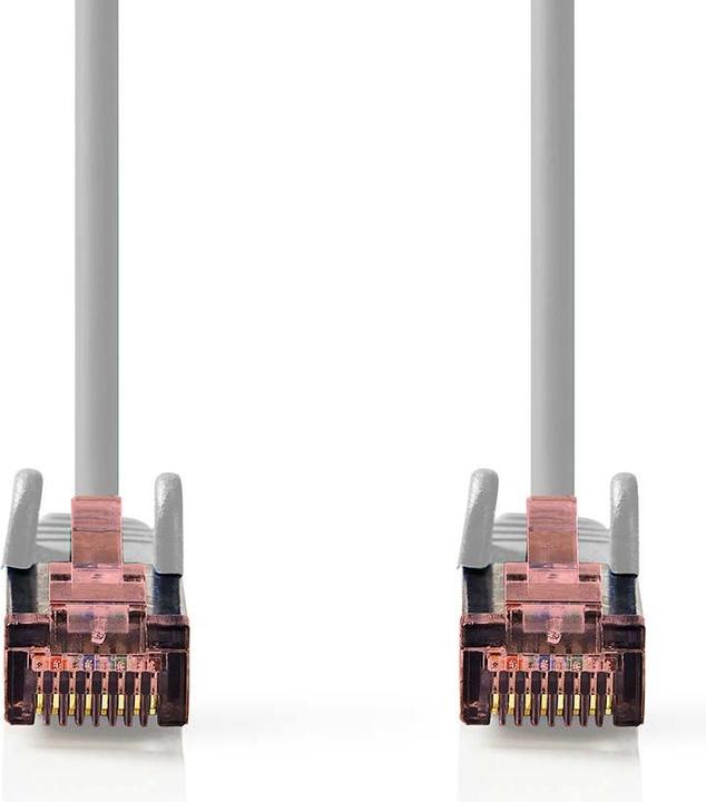 Actual product image Nedis Cat 6 Cable | RJ45 Plug | RJ45 Plug | S/FTP | 7.50 m | Round | LSZH | Grey | Label (S/FTP, CAT6, 7.50 m)