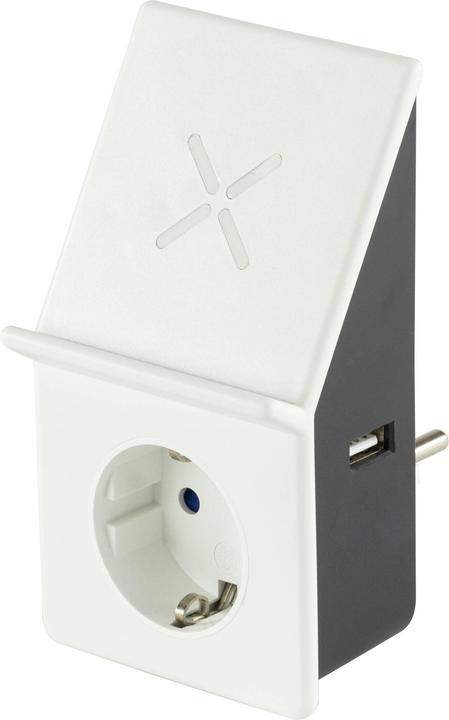 REV USB-Ladeadapter mit Wireless Charging + 1x Steckdose (10 W, 1 Port)
