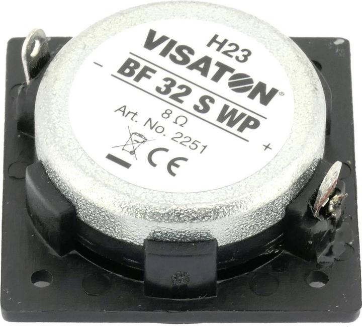 Image du produit Visaton BF 32 S WP - 8 Ohm 1.3 pouces 3.2 cm Bande large 8 Ω Noir Aluminium-Me
