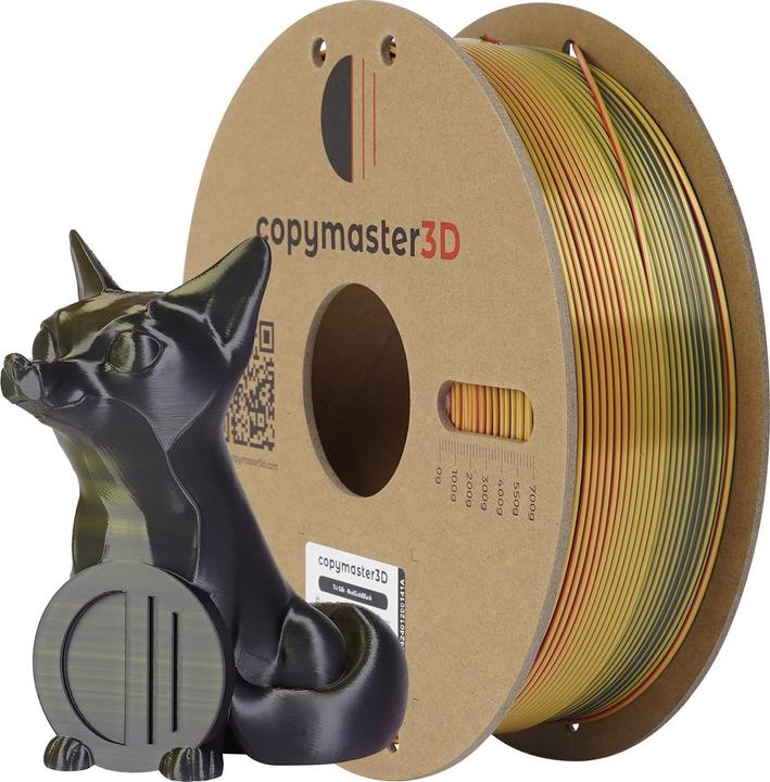 Produktbild Copymaster3D Tri-Silk 3D printer filament, 1.75 mm, blue/purple/pink (PLA, 1.75 mm, Mehrfarbig)