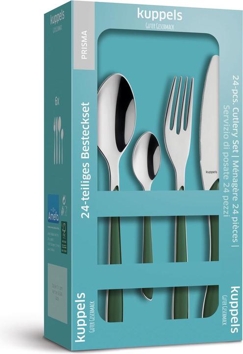 Immagine prodotto Kuppels Set di posate 24 pezzi verde abete 2294 Prisma (24 Pezzo/i, Set di posate)
