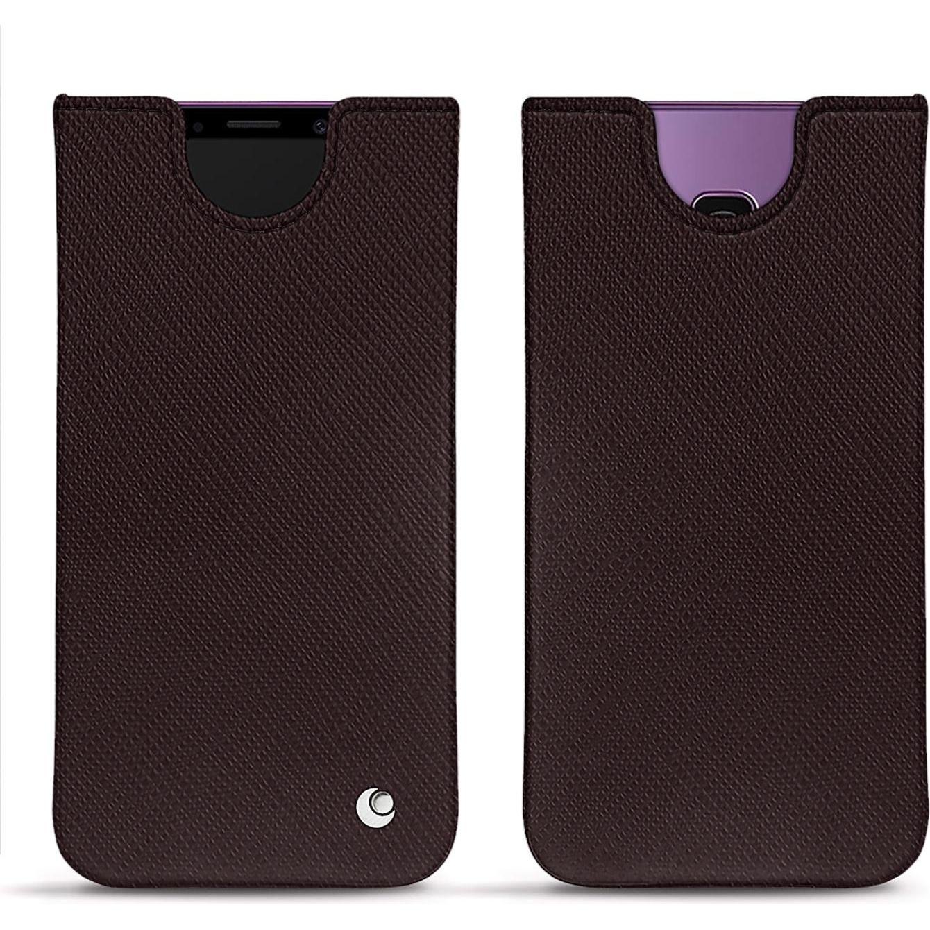 Noreve Lederschutzhülle (Samsung Galaxy S9+), Smartphone Hülle, Braun