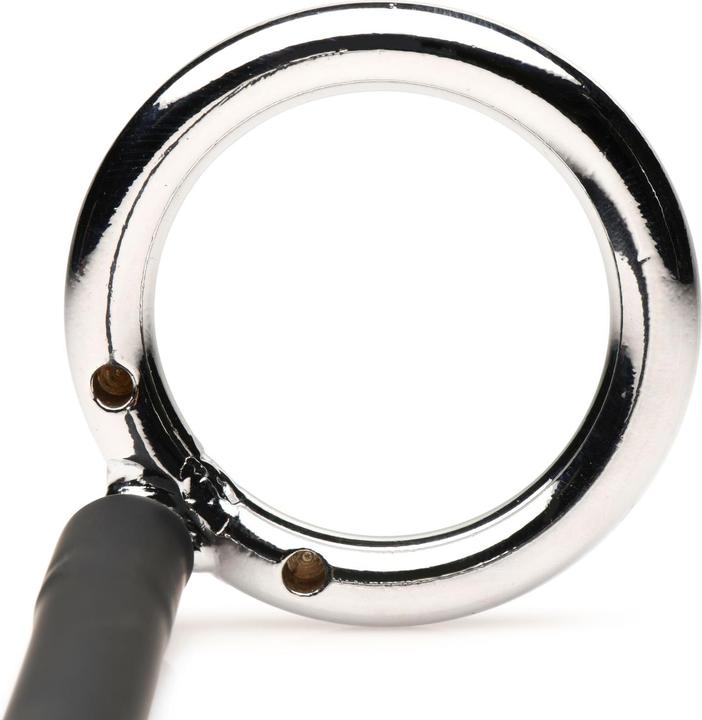 Produktbild Master Series XR Brands Tug + Plug Penis und Hodenring mit Analplug Schwarz & Silber (5 cm)