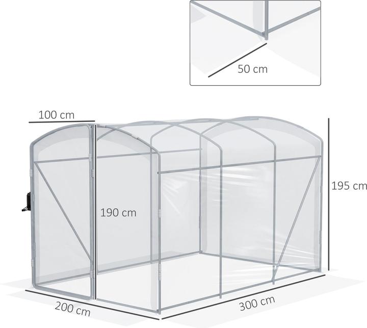 Actual product image Outsunny Tunnel greenhouse