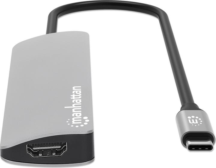 Image du produit Manhattan USB-C PD auf HDMI 7-in-1 4K Dockingstation / Multiport Hub (USB-C, 7 ports)