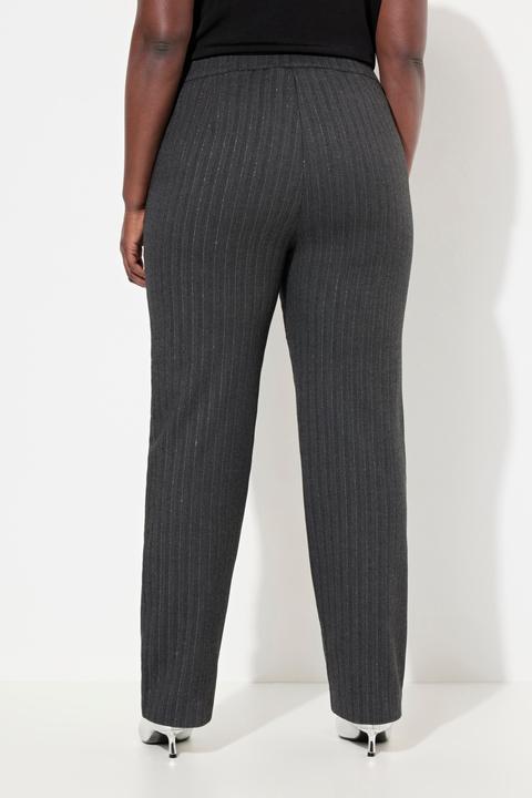 Immagine prodotto Ulla Popken Pantaloni con design a spina di pesce, taglio della gamba ampio e cintura comoda (50)