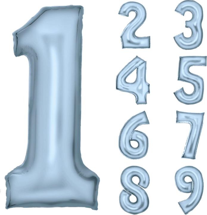 Produktbild Amscan Metallic Folienballon blau Zahl 0 (1x)