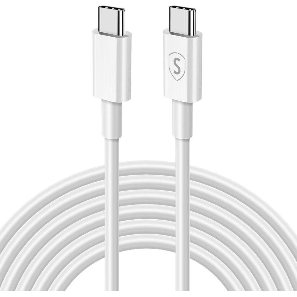 SIGN USB-C a USB-C 60W, 3A, 2 m USB-C PD - Bianco (2 m, 60 W), Cavo USB