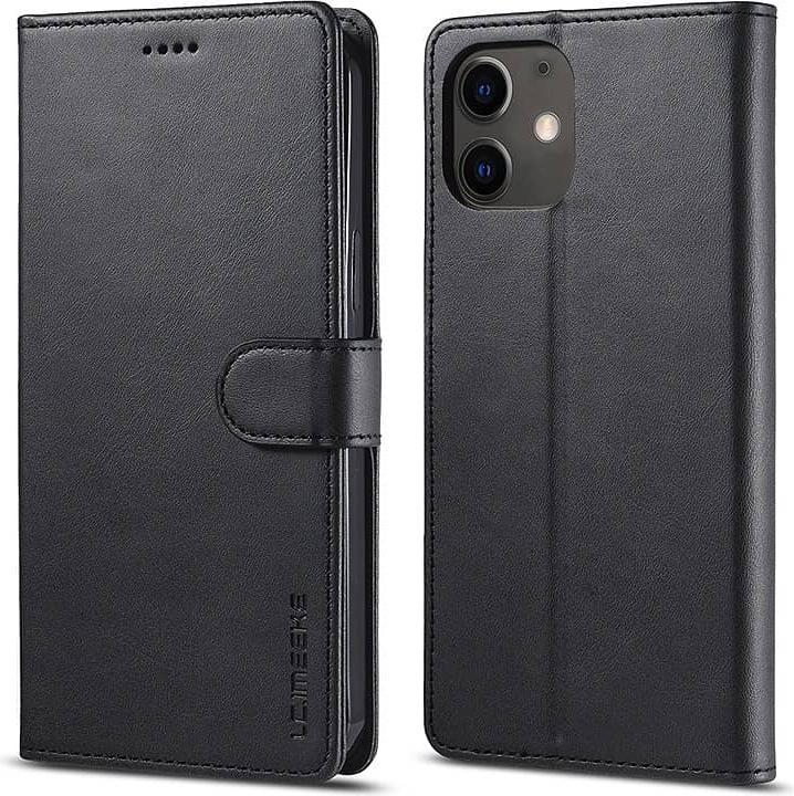 Image du produit LC.Imeeke iPhone 13 Mini - Etui portefeuille avec 3 fentes pour cartes et fermeture magnétique, noir (Apple iPhone 13 mini)
