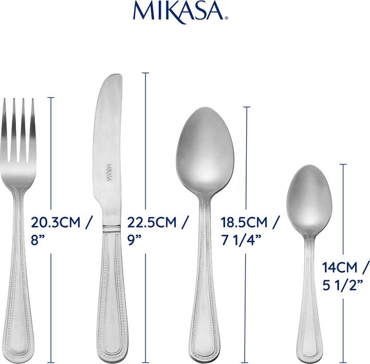 Image du produit Mikasa Portobello Set de Couteaux en acier inoxydable, 16 pièces (4 pcs, Set de couverts)