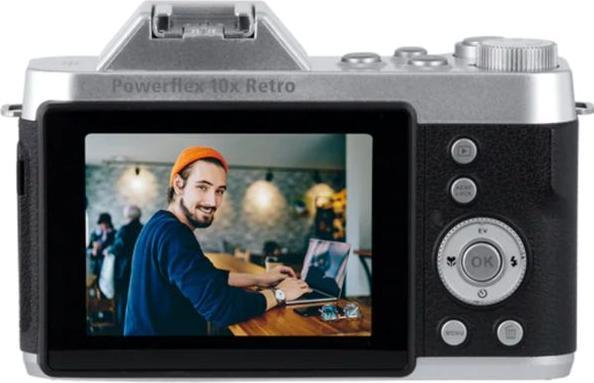 Produktbild Rollei Powerflex 10x Retro I 64 MP Digitalkamera mit 4K (4.9 - 49 mm, 64 Mpx, 1/2.8")