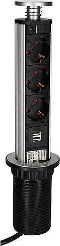 Actual product image LEDmaxx Socket tower (3x, CEE 7/3, USB-A, 1.80 m)