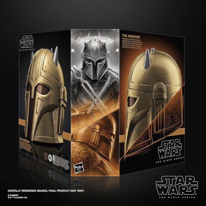 Actual product image Hasbro Star Wars: The Mandalorian Black Series Elektronischer Helm The Armorer