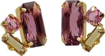 Image du produit Victoria Cruz - Sparkling gold plated earrings with crystals Inspire A4679-28DT