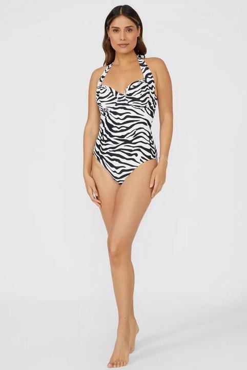 Actual product image Universal Textiles Womens/Ladies Zebra Print One Piece Swimsuit (70 F)