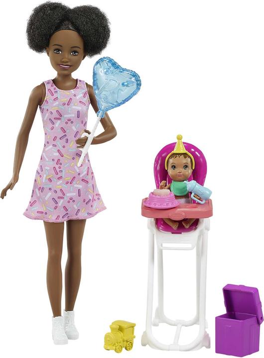 Actual product image Barbie Birthday play set with baby doll