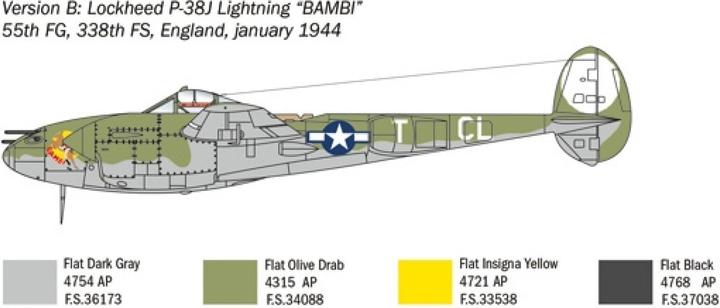 Produktbild Italeri 1:72 US P-38J Lightning