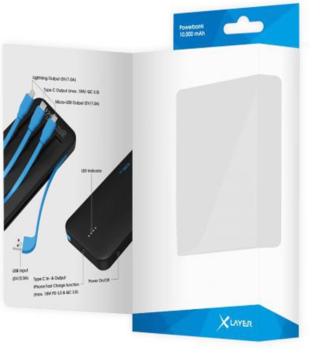 Produktbild Xlayer Powerbank Plus AllinOne (10000 mAh, 18 W, 37 Wh)