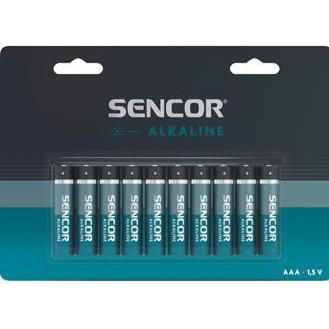 Sencor Einmal alkalisch Batterie AAA, 10-pack (10 pz., AAA / LR03 / Micro / R03 / AM4 / MN2400 / KR03), Batterie + pile