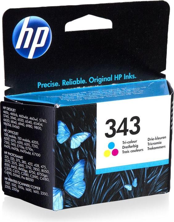 Actual product image HP C 8766 EE Ink cartridge colour no. 343 7 ml (M, C, Y)
