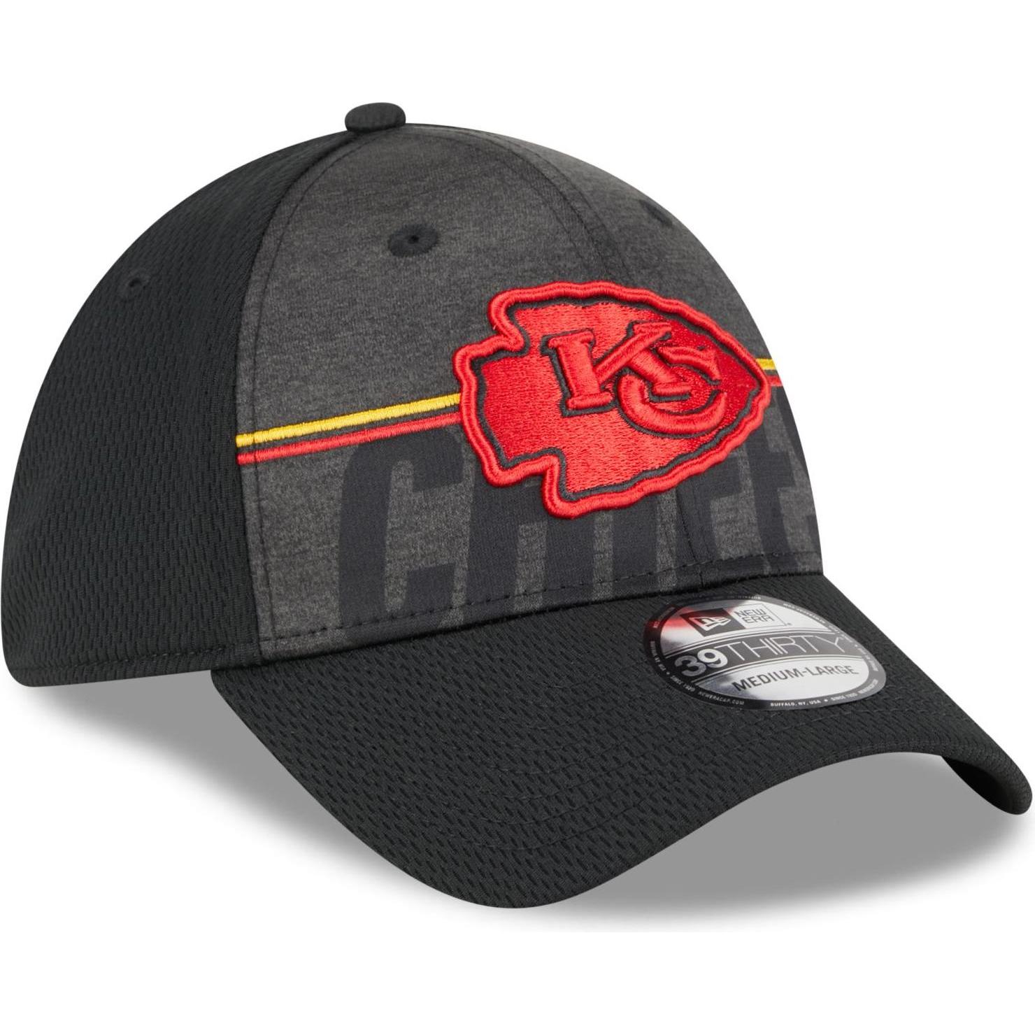Thumbnail - New Era, Herren, Cap, 39Thirty Cap - TRAINING 2023 Kansas City Chiefs - M/, Schwarz, (M)
