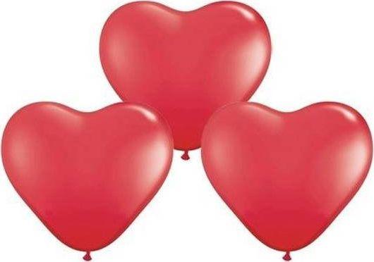 Produktbild GMR Rote Herzballons - 16 cm - 100 Stück. Universal (100 x)