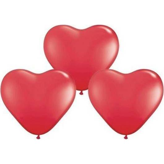 GMR Rote Herzballons - 16 cm - 100 Stück. Universal