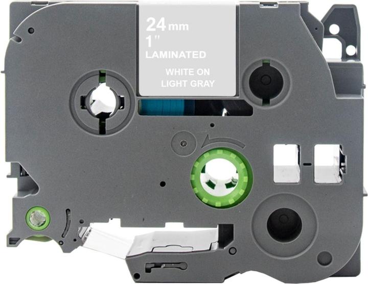 Produktbild Hermex Alternatives Etikettenband zu Brother TZe-MQL55 Beschriftungsband (2.40 cm, Grau, Weiss)