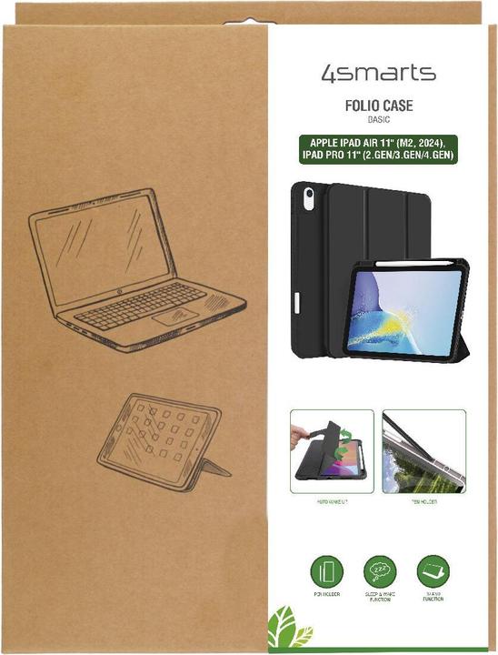 Produktbild 4smarts Folio Basic (Apple iPad Air 11 2024, Apple iPad Pro 11 2020, Apple iPad Pro 11 2021, Apple iPad Pro 11 2022)