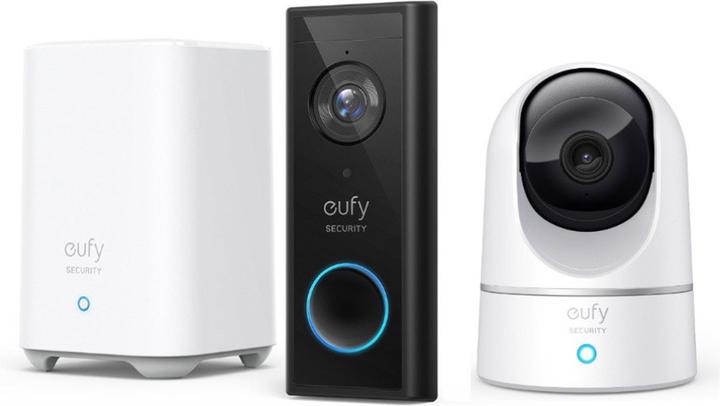 Produktbild eufy by Anker 2K Videodeurbel + 2K Beveiligingscamera bundel - Pan & tilt - Voor binnen en buiten - Met H (Kabellos, WLAN)