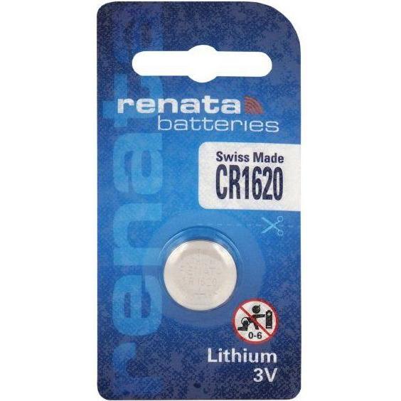Renata CR1620 - Pile a bottone (1 pz., CR1620, 68 mAh), Batterie + pile