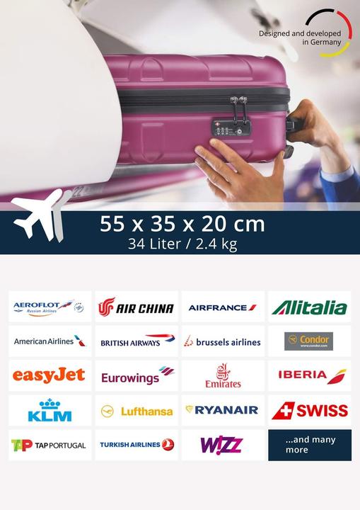 Image du produit Suitline Handgepäck Hartschalen-Koffer (34 l, Bagage à main (jusqu'à 50l))