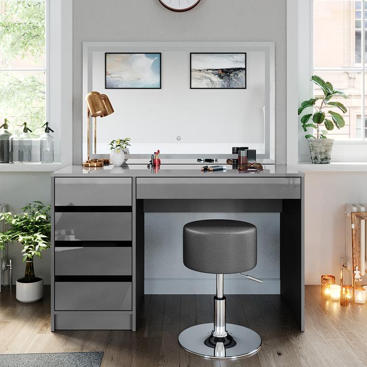 Image du produit Vicco Sherry avec miroir LED et tabouret (120 x 55 x 75 cm)