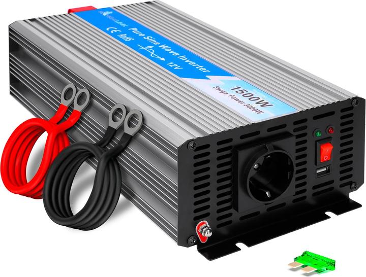 Produktbild Extralink VOLTAGE CONVERTER 12V - 230V, 1500W, PURE SINUS OPIP-1500W