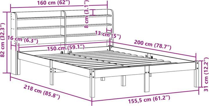 Image du produit vidaXL Bettgestell (150 x 200 cm)