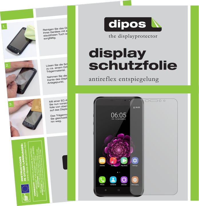 Produktbild Dipos Displayschutzfolie Antireflex (6 Stück, Oukitel U20 Plus)