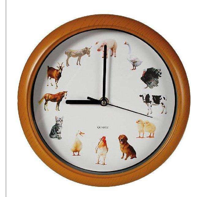 Schwäbische Albumfabrik, Wanduhr, Wanduhr Bauernhof, mit Tierstimmen