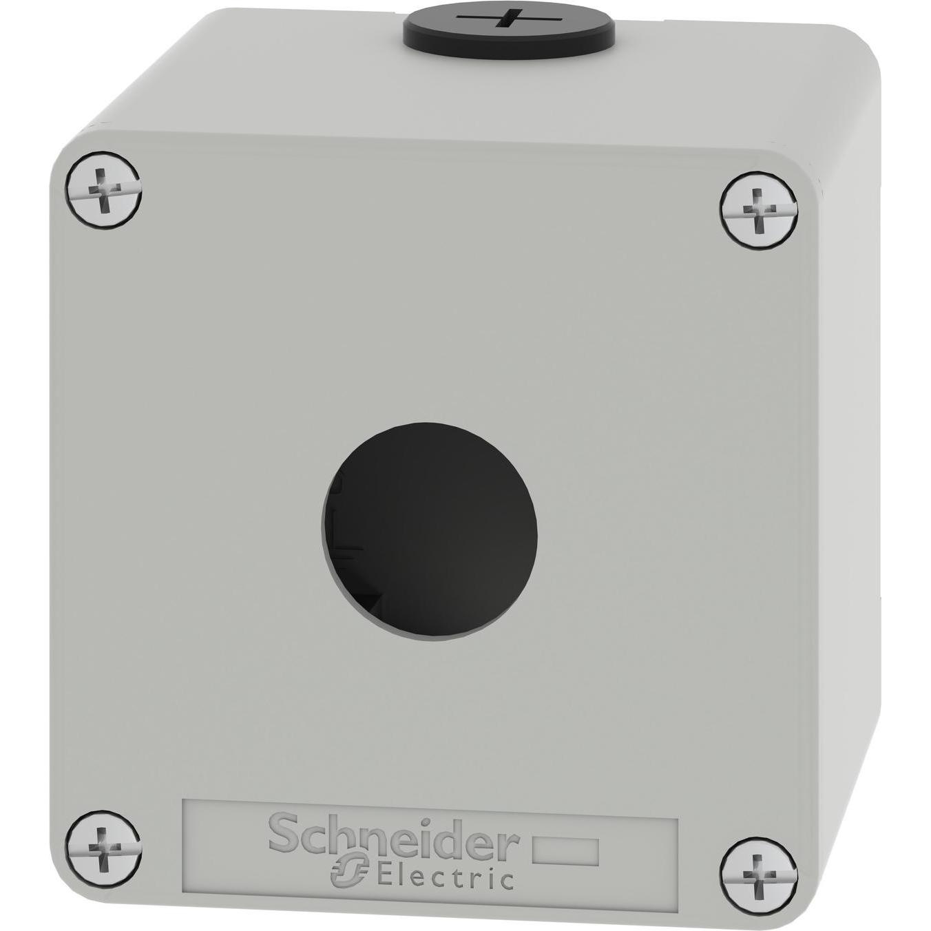 Schneider Electric XAPD1501 Leergehäuse XAP Metall grau für 1x22mm - CSA (Gehäuse), Elektronikzubehör + Gehäuse, Grau