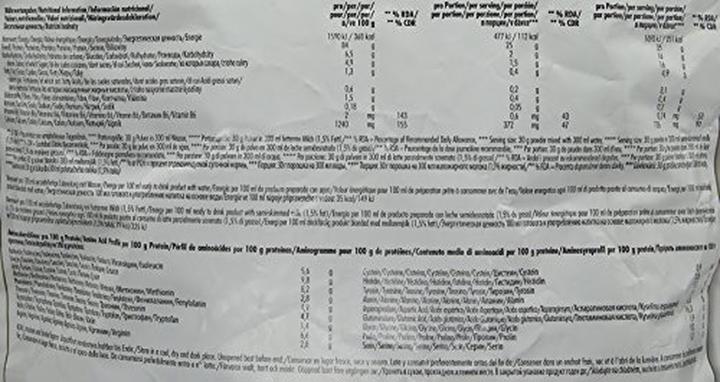 Nährwerte und Zutaten Weider Protein 80 Plus (2000 g, 1x, Vanille)