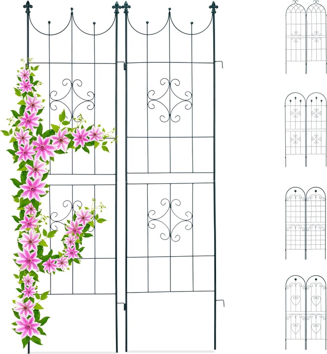 Immagine prodotto Relaxdays Set da 2 grigliati per rampicanti (1.50 cm, 50 cm)