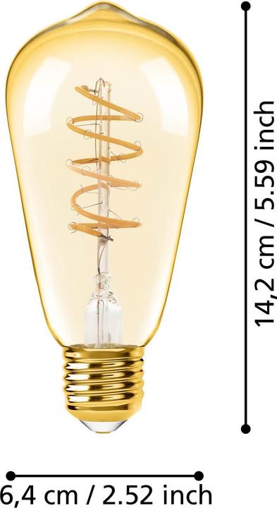 Produktbild EGLO E27 Led Amber (E27, 4 W, 245 lm, 1 x, F)